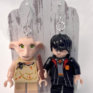 Harry Potter and Dobby Earrings with Sterling Silver Hooks