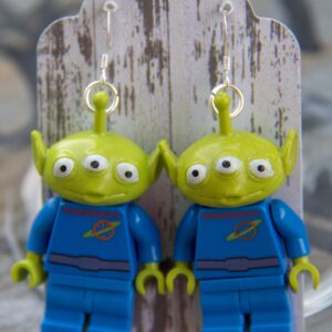 Toy Story Alien Earrings with Sterling Silver Hooks Handmade