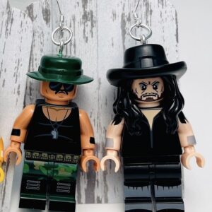 Undertaker and Sgt. Slaughter Handmade Earrings with Sterling Silver Hooks