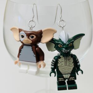 the Gremlins Gizmo and Stripe Handmade Earrings with Sterling Silver Hooks