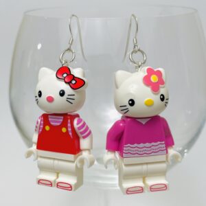 Hello Kitty Handmade Earrings with Sterling Silver Hooks