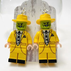 The Mask Stanley Ipkiss Handmade Earrings with Sterling Silver Hooks