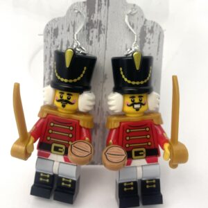 Nutcracker Christmas Handmade Earrings with Sterling Silver Hooks Toy Soldier