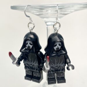 Scream Ghostface Handmade Earrings with Sterling Silver Hooks Horror Halloween Accessories Gift