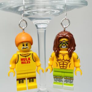 Hulk Hogan + Ultimate Warrior Handmade Earrings with Sterling Silver Hooks