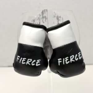 Black Boxing Glove Handmade Earrings with Sterling Silver Hooks
