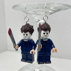Michael Myers Earrings with Sterling Silver Hooks Horror Halloween Accessories Gift Mike