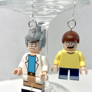 Rick and Morty Handmade Earrings with Sterling Silver Hooks
