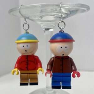 Stan and Eric Cartman South Park Handmade Earrings with Sterling Silver Hooks