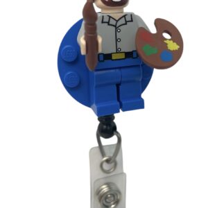 Bob Ross Handmade Badge Reel for Nurse or Art Teacher