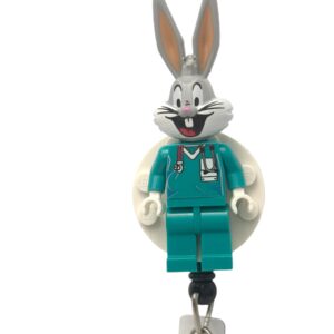 Bugs Bunny Doc as Doctor Handmade Badge Reel for Nurse or Art Teacher