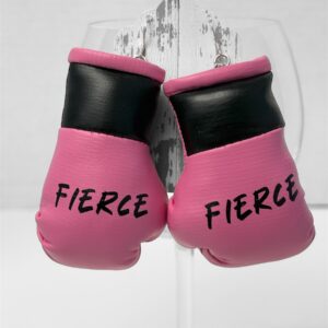 Pink Boxing Glove Handmade Earrings with Sterling Silver Hooks