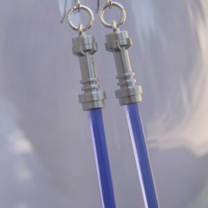 Star Wars Purple Lightsaber Earrings w Sterling Silver Hooks